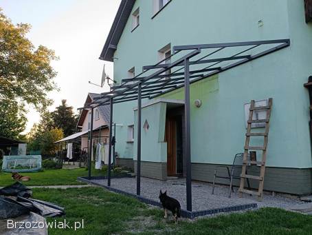 Konstrukcje stalowe,  Zadaszenia,  Barierki,  Wiaty.