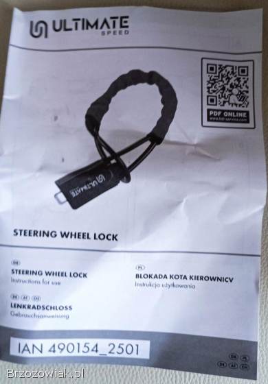 Antykradzieżowa blokada kierownicy Ultimate Speed Steering Wheel Lock