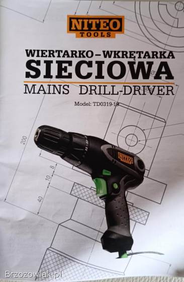 Wiertarko-wkrętarka sieciowa NITEO TOOLS o mocy 280 W