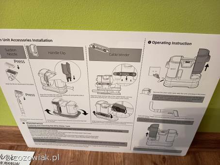 Lubluelu V8 800W Odkurzacz z gorącą wodą do dywanów,  tkanin,  sierści zwierząt,