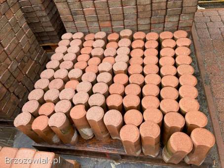 Palisady betonowe fi 11cm pomarańczowe