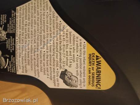 Nosidełko/fotelik samochodowy