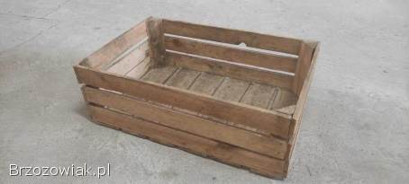 Skrzynki drewniane i plastikowe paczki drewniaki 60x40x20 oraz 50x30x20