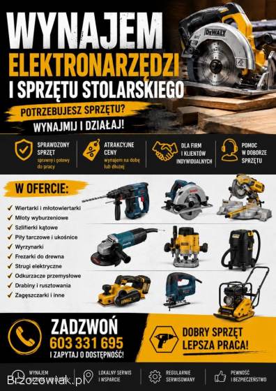 Wynajem zaciskarki zgrzewarki oraz inne narzędzia