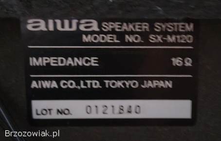 Wieża AIWA XR-M121 CD Radio AUX Tape Kolumny Pilot