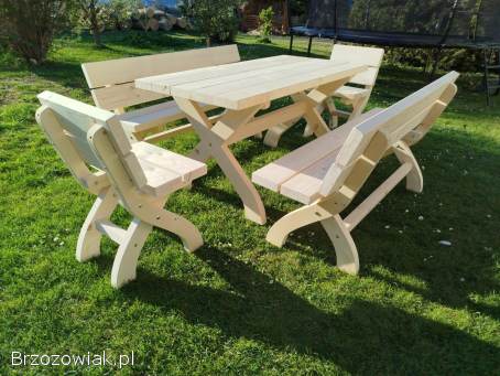 Meble ogrodowe drewniane zestaw mebli