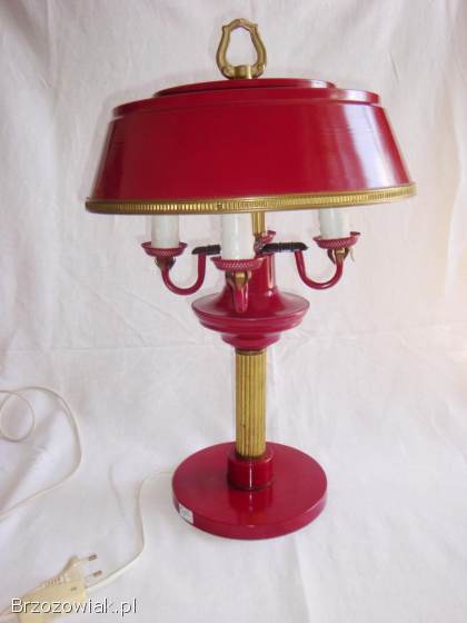 LAMPA stołowa bordowa retro