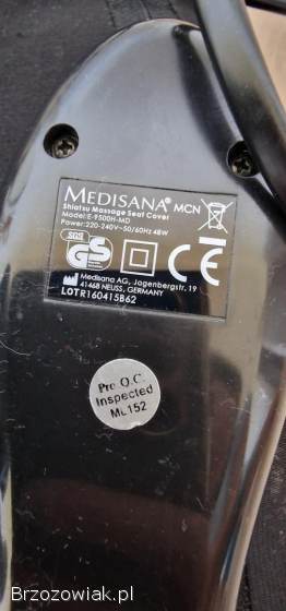 Masażer,  mata masująca plecy i kark