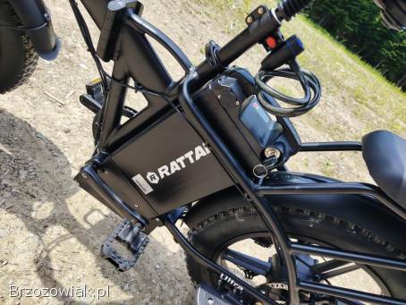 Rower Elektryczny Rattan 40,  5 ah -  Zasięg 200km!  Składany 120Nm-2xBateria 400km
