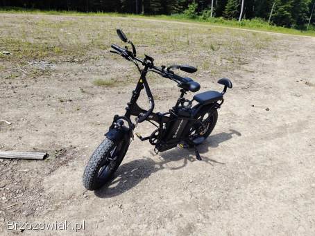 Rower Elektryczny Rattan 40,  5 ah -  Zasięg 200km!  Składany 120Nm-2xBateria 400km