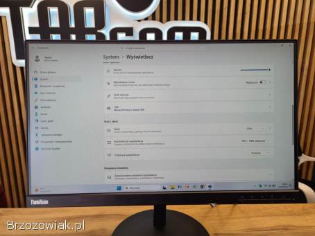 Monitor Lenovo ThinkVision T22i-10 Czarny 22 IPS 1920 x 1080 FullHD HDMI Pivot