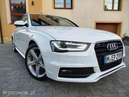 Audi a4 b8 2,  0tdi cr S-LINE ⭐ skóra,  navi,  led bixenon ⭐ pelny serwis ⭐ 2015r