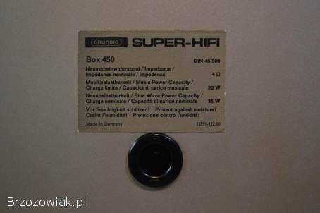 Małe Giganty GRUNDIG Super Hi-Fi Box 450 Klasyka Gatunku Wysyłka