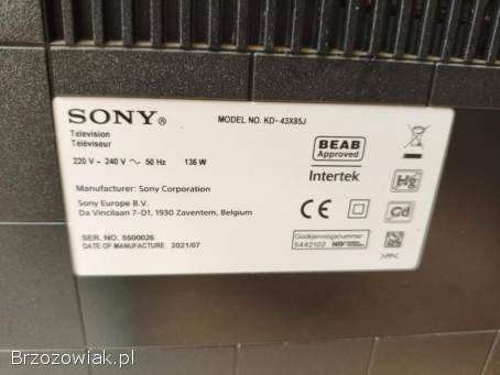 Telewizor Sony Bravia 43 120 Hz 4k Ultra HD