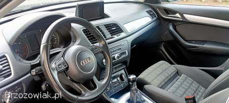Audi Q3 S-LINE QUATTRO 2,  0TDI 150KM,  navi,  xenon,  led,  pelny serwis,  2016r