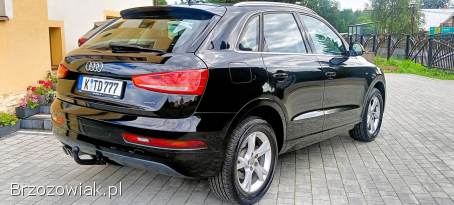 Audi Q3 S-LINE QUATTRO 2,  0TDI 150KM,  navi,  xenon,  led,  pelny serwis,  2016r