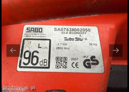 Kosiarka spalinowa SABO Briggs&Straton Napęd obudowa aluminiowa