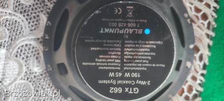 Głośniki Blaupunkt GTx 662 190W 45W GT Series