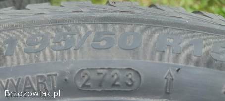 Koła aluminiowe 15 cali+opony wielosezonowe Kumho 195/50R15 z 2023 roku