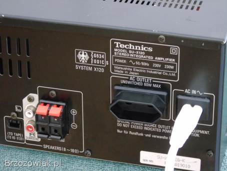 Wzmacniacz stereo Technics SU-X120 mocny,  sprawny i ładny.  DOSTAWA