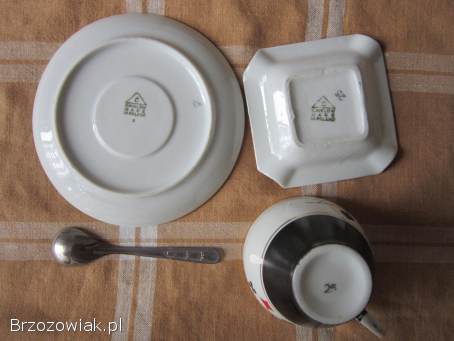 Zestaw kawowy brydżowy Ćmielów -  lata 70