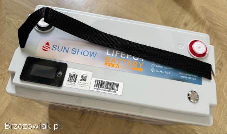Bateria akumulator LiFePO4 SANDISOLAR 12V 100Ah z Bluetooth i wyświetlaczem