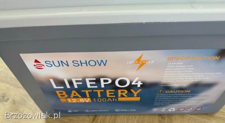 Bateria akumulator LiFePO4 SANDISOLAR 12V 100Ah z Bluetooth i wyświetlaczem