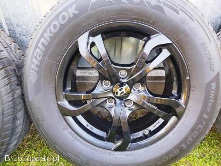 Koła zimowe hyundai ix35 tucson 5x114,  3 alufelgi czarne jak nowe 215/70R16