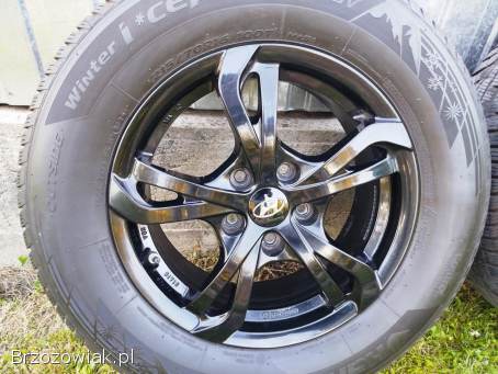 Koła zimowe hyundai ix35 tucson 5x114,  3 alufelgi czarne jak nowe 215/70R16