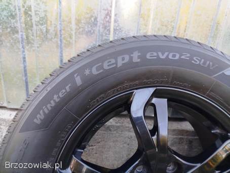 Koła zimowe hyundai ix35 tucson 5x114,  3 alufelgi czarne jak nowe 215/70R16
