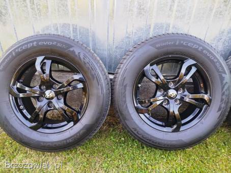Koła zimowe hyundai ix35 tucson 5x114,  3 alufelgi czarne jak nowe 215/70R16