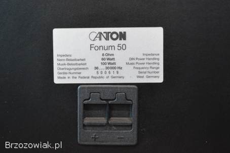 Idealne CANTON Fonum 50 Krystaliczne Analogowe Zrównoważone Brzmienie Wysyłka
