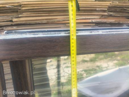 Okno 130 x 90 pcv brązowe zewnątrz białe w środku
