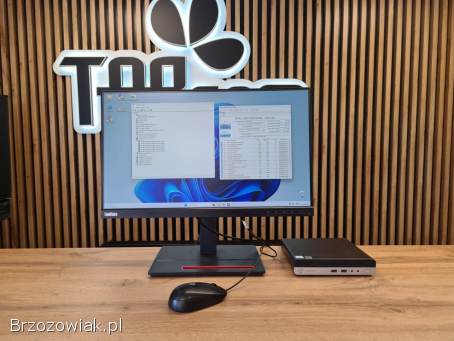 Komputer HP Prodesk 400 G4 DM Core i5-8500T 6 rdzeni 8GB RAM 256GB SSD + Monitor