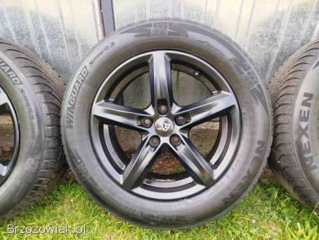 Koła zimowe 5x112 16 cali audi a4 b8 225/55R16 czarne opony 4x6mm 2023r.