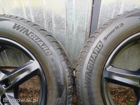 Koła zimowe 5x112 16 cali audi a4 b8 225/55R16 czarne opony 4x6mm 2023r.