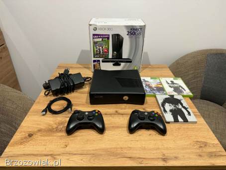 Okazja!  Xbox 360 Slim 250GB+ 2 pady i gry!  Super Stan!