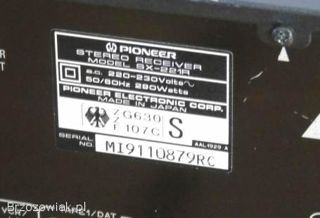 Wzmacniacz z radiem Pioneer SX-221R sprawny.  WYSYŁKA