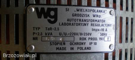 Autotransformator laboratoryjny regulacyjny