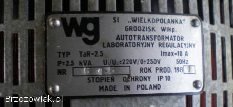 Autotransformator laboratoryjny regulacyjny