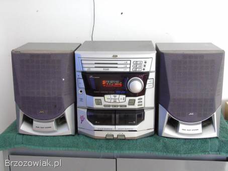 Wieża JVC kolumny Radio AUX mocna.  DOSTAWA.