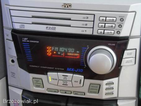 Wieża JVC kolumny Radio AUX mocna.  DOSTAWA.