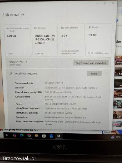 Laptop DELL Latitude E5550 -  SSD -  FULL HD