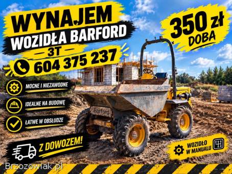Wynajem sprzętu budowlanego minikoparka+wozidlo