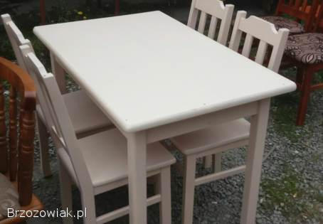 Krzsła kuchenne + Stół drewno sosnowe NOWE