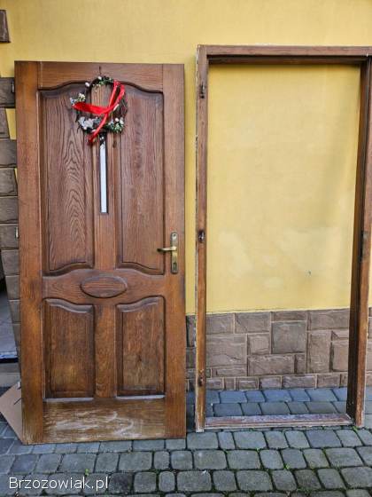 Drzwi zewnętrzne dębowe 2 szt