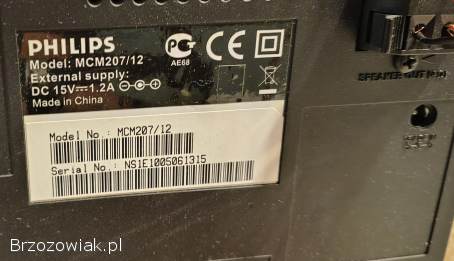 Wieża Philips mcm207/12 wieża radio,  odtwarzacz kaset,  usb,  mp3 link