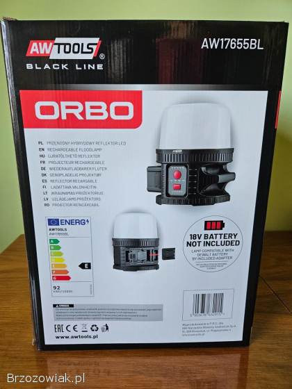 REFLEKTOR PRZENOŚNY HYBRYDOWY ORBO 10000lm AW17655BL