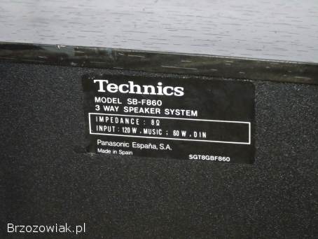 Kolumny Technics SB-F860.  2 x 120 wat 8 ohm.  DOSTAWA.