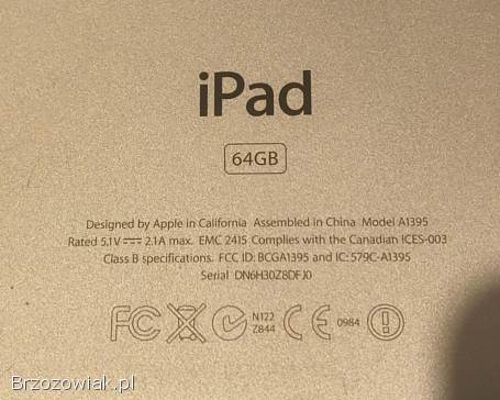 Tablet Apple iPad 2 64 GB A1395